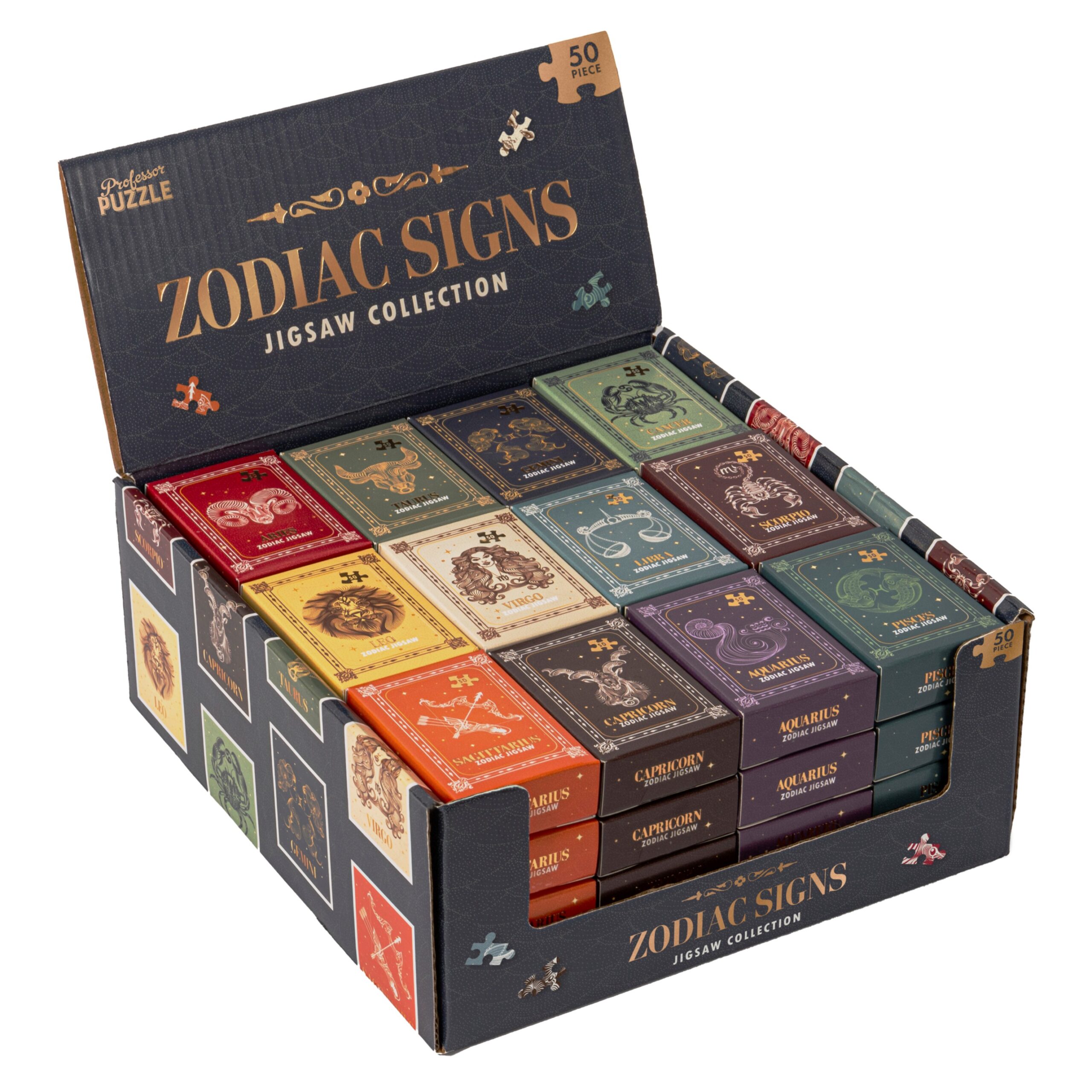 Cigno Astro - Product Zodiac Jigsaw Mini-Puzzles 12 Zodiac Signs Aries | Taurus | Gemini | Cancer | Leo | Virgo | Libra | Scorpio | Sagittarius | Capricorn | Aquarius | Pisces Brand: Professor Puzzle