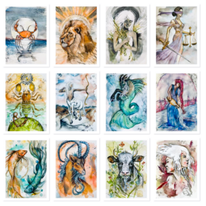 The Cosmic Goats - Zodiac Cards by Soul-Centered Life Coach and Hellenistic Astrologer, Venessa Lund (Joanna On Earth), and Artist Cheryl Browne, both from South Africa.
